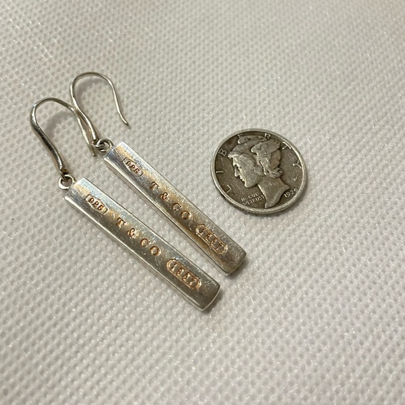 Authentic TIFFANY & CO BAR Earrings - Picture 3 of 5